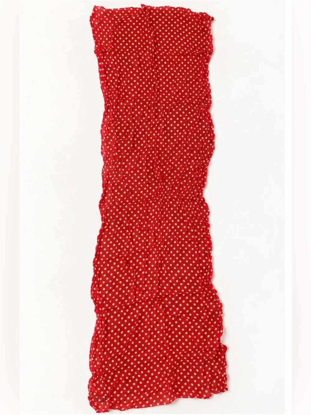 Vintage GAP Red White Polka Dot Sheer Rayon Scarf Made in Italy